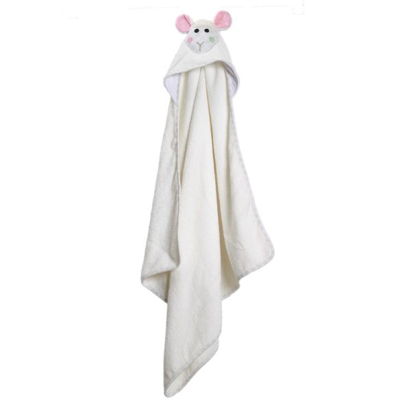 ZO-ZOO-1003 Zoocchini baby badcape Lola the Lamb hangend