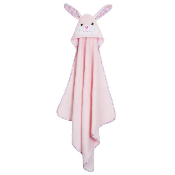 ZO-ZOO-1010 Zoocchini baby badcape Beatrice the Bunny badcape hangend