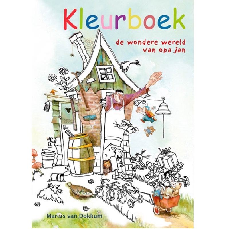 Marius van Dokkum kleurboek de wondere wereld van opa Jan