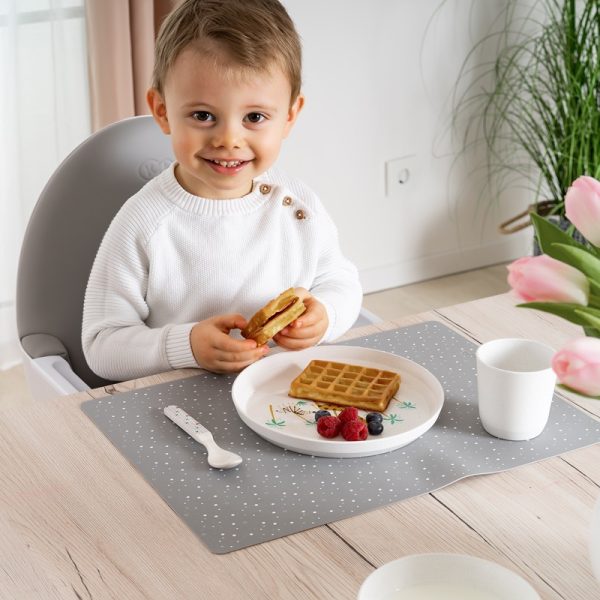 Reer eat'n tidy siliconen placemat met servies