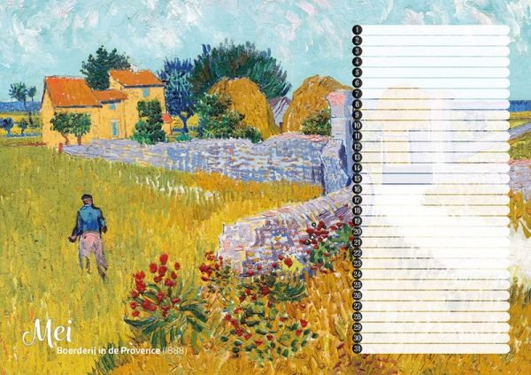 Studio Colori verjaardagskalender van Gogh boerderij in de Provence