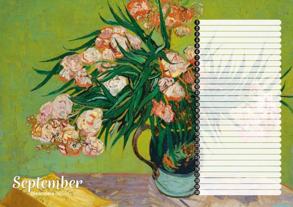 Studio Colori verjaardagskalender van Gogh oleanders