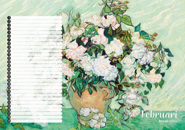 Studio Colori verjaardagskalender van Gogh rozen