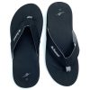 Mr. Bowmont leren teenslippers zwart detailfoto