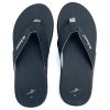 Mr. Bowmont leren teenslippers zwart voorkant