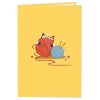 Papercrush pop-up kaart katten voorkant