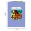 Papercrush pop-up kaart paard voorkant