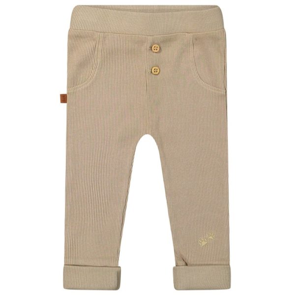 24037003 Frogs and Dogs lange broek rib organix taupe voorkant
