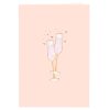 Papercrush pop-up kaart champagnefles voorkant