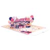 Papercrush pop-up kaart happy birthday roze binnenkant met schrijfkaart