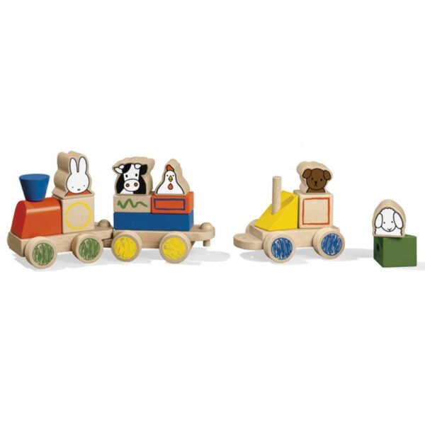 Bambolino Toys Nijntje houten blokkentrein wagonnetjes