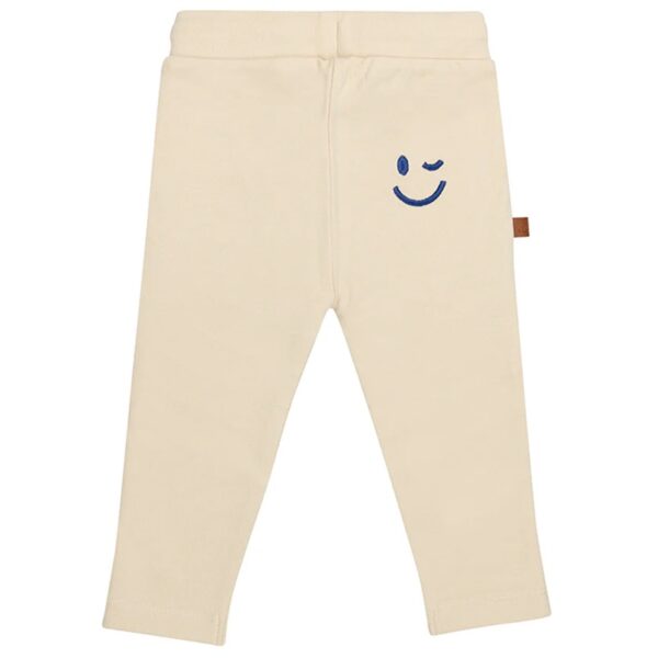 Frogs and Dogs lange broek happy with you sand achterkant