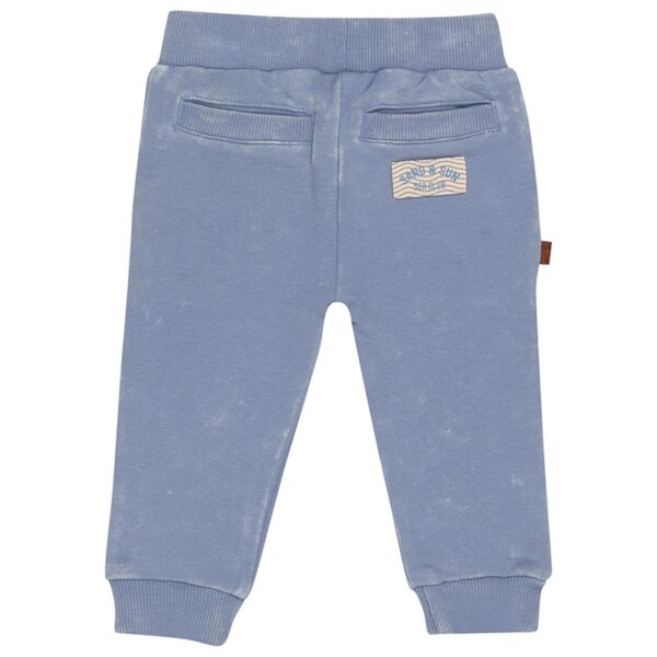 Frogs and Dogs lange broek sand and sun blauw achterkant