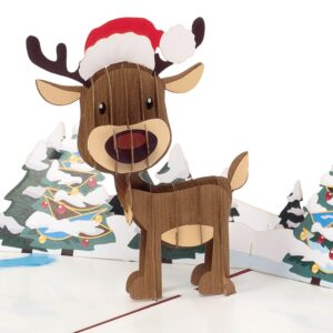 Papercrush pop-up kaart rendier
