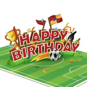 Papercrush pop-up kaart voetbal happy birthday