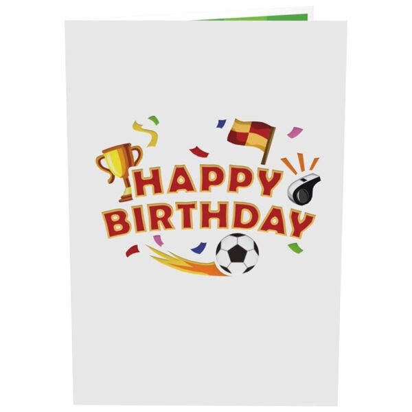Papercrush pop-up kaart voetbal happy birthday voorkant