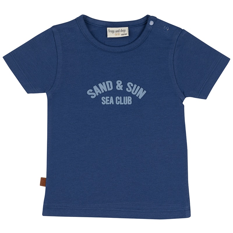 25024005 Frogs and Dogs t-shirt sand and sun blauw voorkant