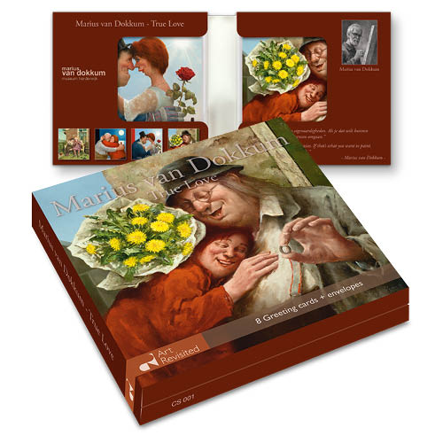 Marius van Dokkum wenskaartenset true love verpakking