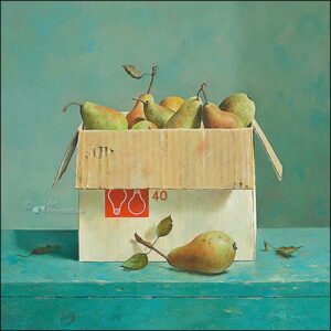 PM 052 Marius van Dokkum wenskaart doos met peertjes