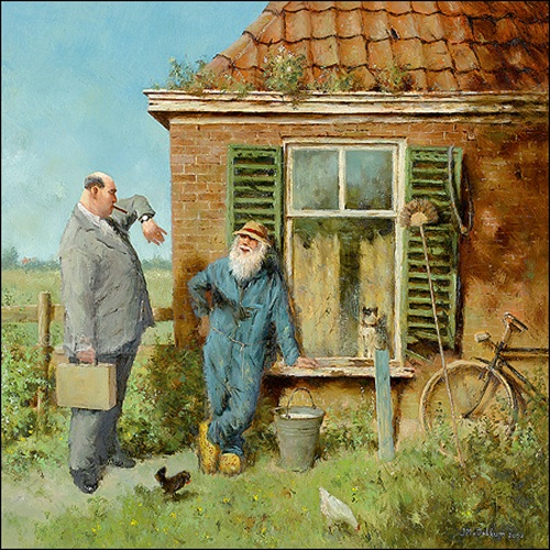 PM 178 Marius van Dokkum wenskaart rijke mensen