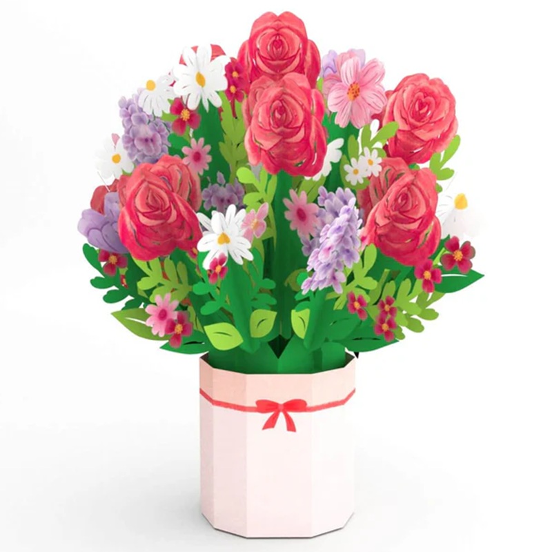 Papercrush pop-up boeket met rozen