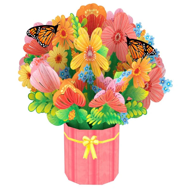 Papercrush pop-up boeket met wilde bloemen