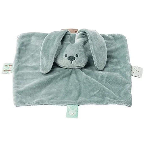 Nattou knuffeldoekje doudou konijn Lapidou groen