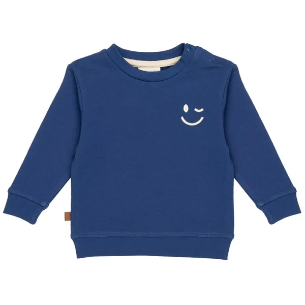 25025008 Frogs and Dogs sweater smile blauw voorkant