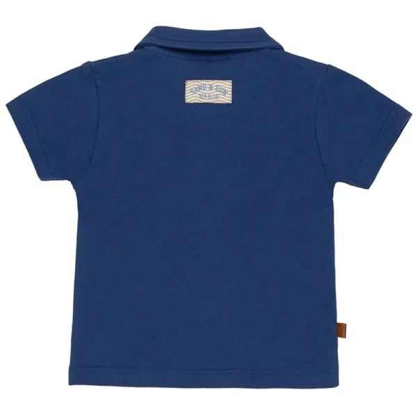 25024010 Frogs and Dogs polo blauw sand and sun achterkant