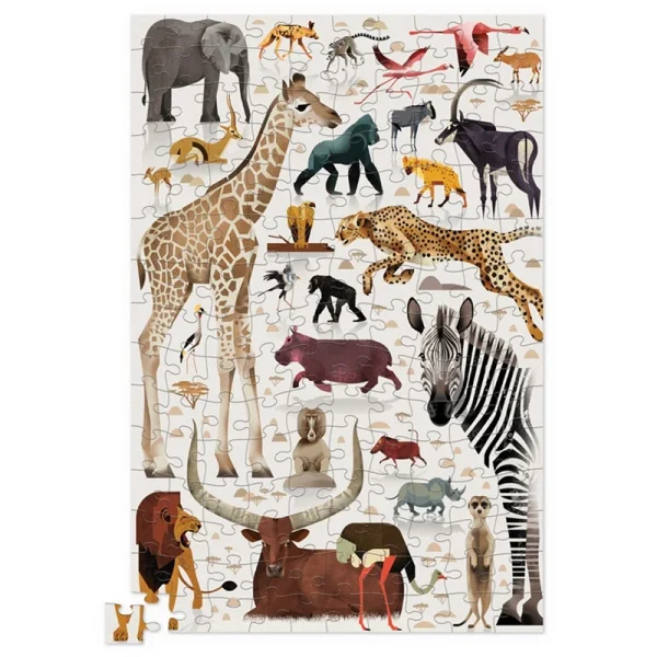 3843102 Crocodile Creek puzzel in blik Afrikaanse dieren puzzel