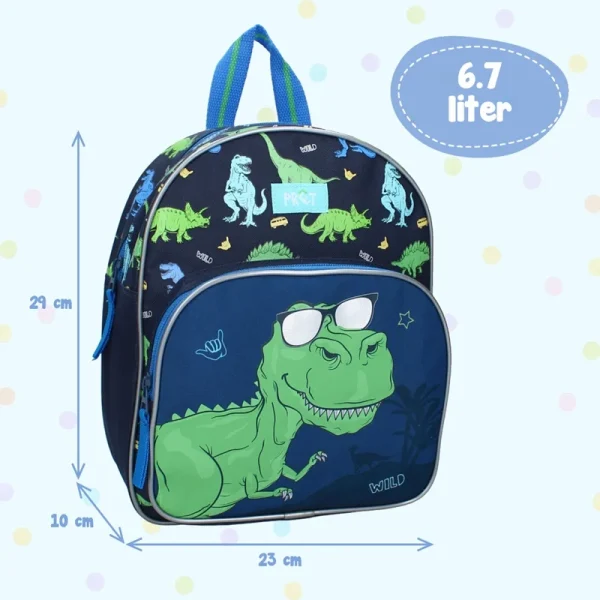 428-00442 Prêt rugtas happy go lucky dino afmeting