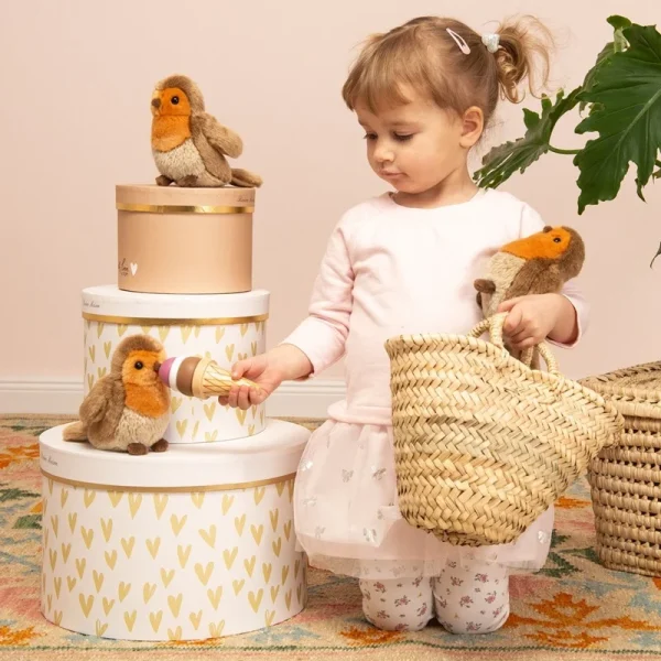 941712 Hermann Teddy Collection knuffel roodborstje sfeerfoto