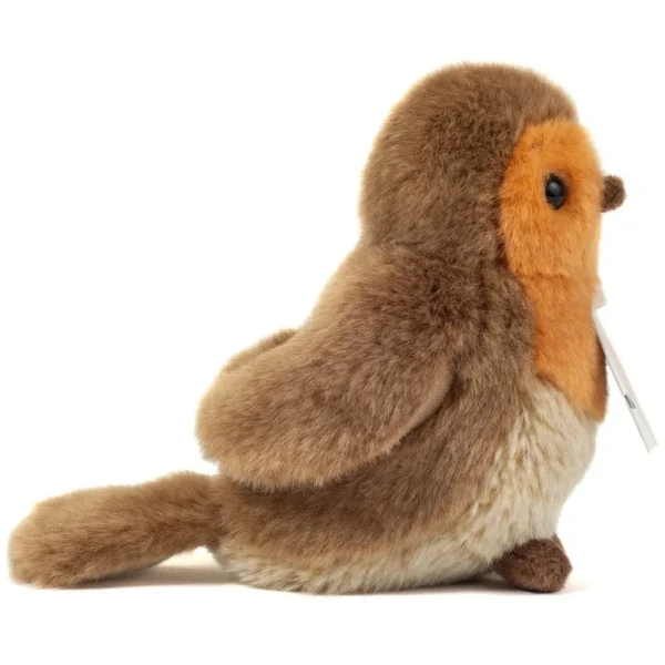 941712 Hermann Teddy Collection knuffel roodborstje zijkant