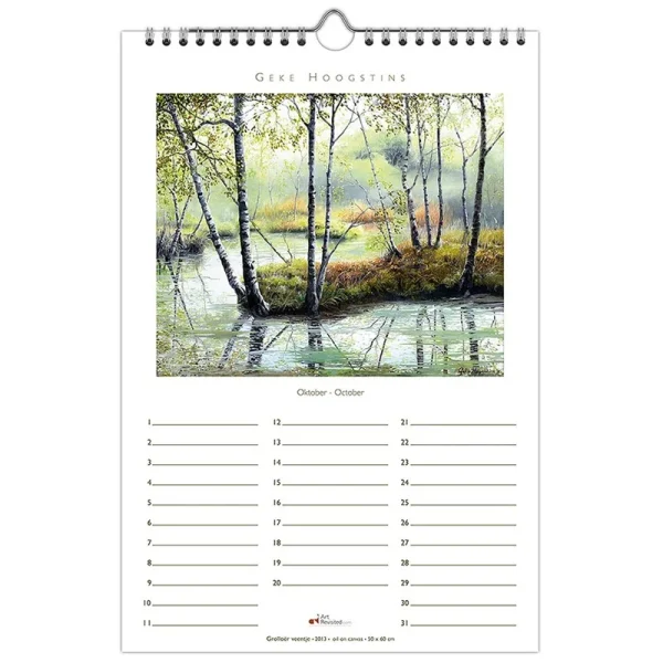 Geke Hoogstins verjaardagskalender timeless oktober