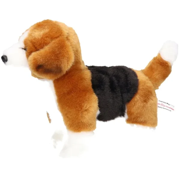 Hermann Teddy Collection knuffel Beagle staand 23 cm zijkant