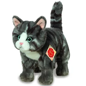 Hermann Teddy Collection knuffel kat grijs tabby 22 cm
