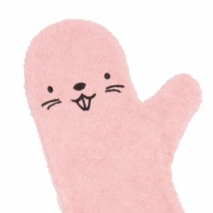 Nifty douchehandschoen bever roze