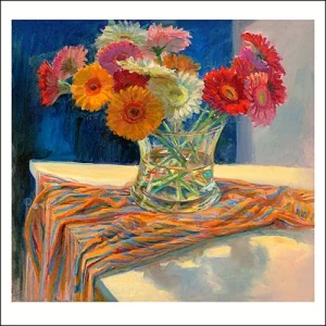 Keimpe van der Kooi - wenskaart gerbera's