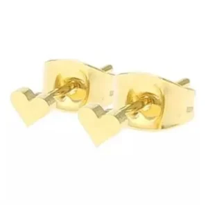 Lief label oorbellen studs hart goud