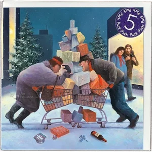 Marius van Dokkum kerstkaarten kerststress