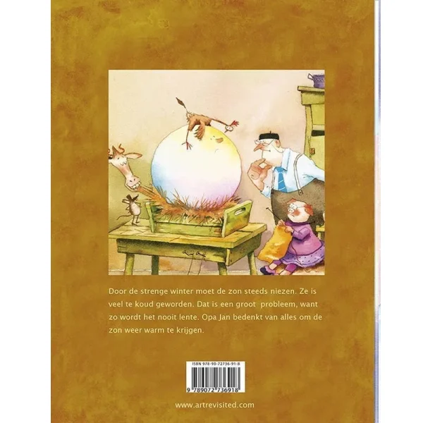Marius van Dokkum leesboek opa Jan haalt het zonnetje in huis achterkant
