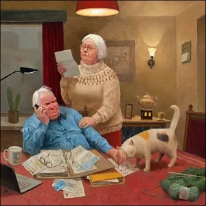 Marius van Dokkum - wenskaart ... nog 9 wachtenden voor u...