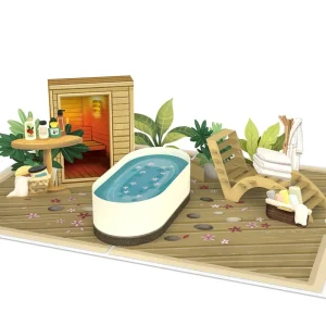 PC08075B Papercrush pop-up wenskaart wellness & Sauna