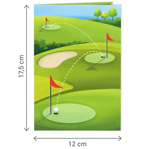 PC08224 Papercrush pop-up wenskaart golf voorkant
