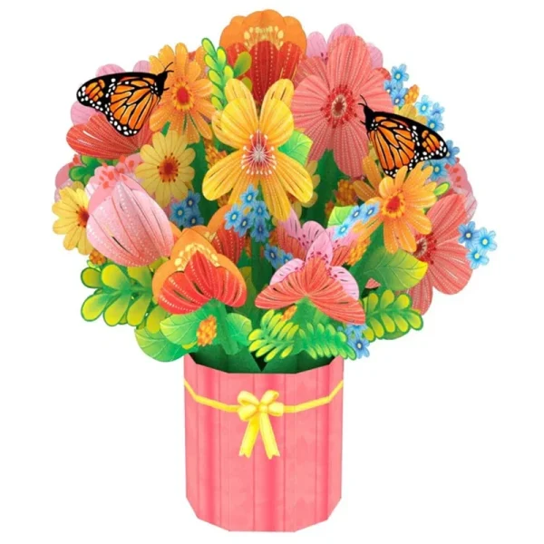 Papercrush pop-up boeket met wilde bloemen