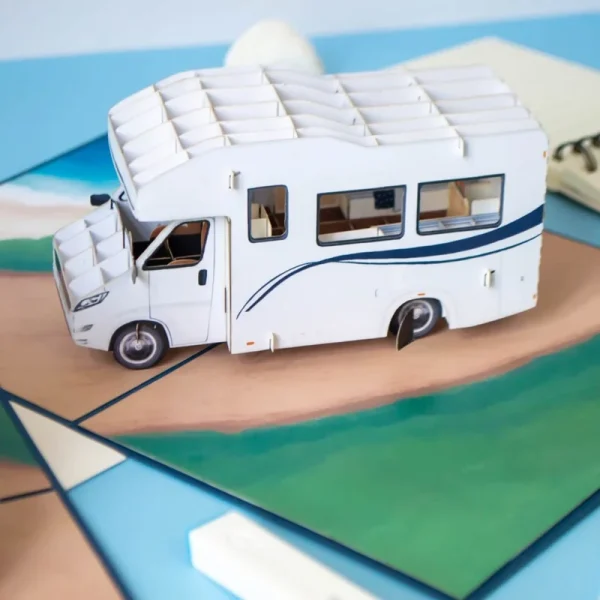 Papercrush pop-up kaart camper links