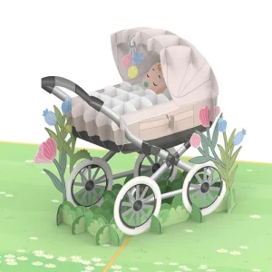 Papercrush pop-up wenskaart kinderwagen