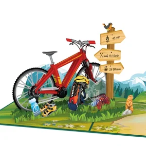Papercrush pop-up kaart mountainbike