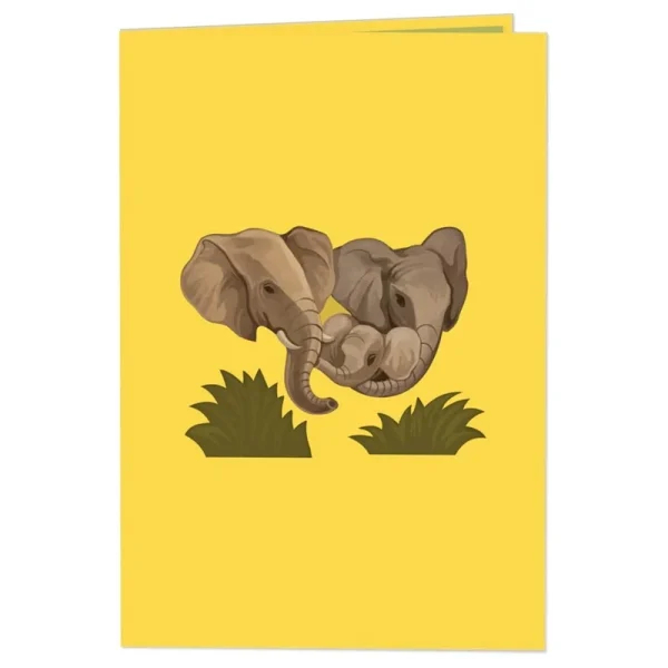 Papercrush pop-up kaart olifanten voorkant
