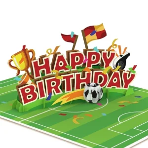Papercrush pop-up kaart voetbal happy birthday